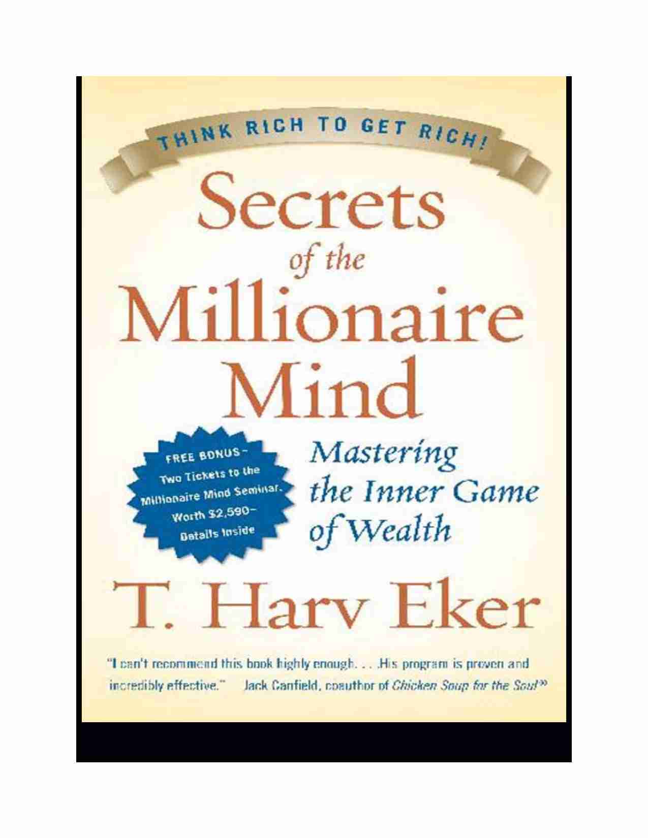 百万富翁思维的秘密-Secrets of the Millionaire Mind · Mastering the Inner Game of Wealth (T. Harv Eker).pdf-1-预览