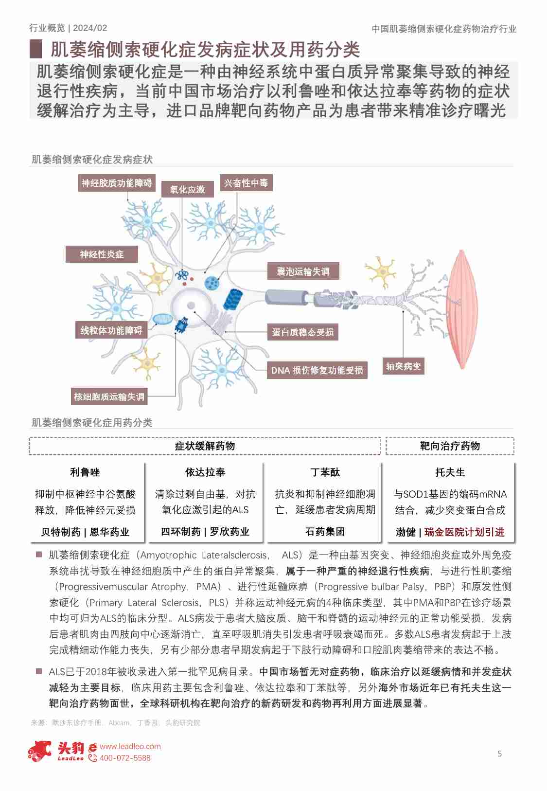 2024年中国肌萎缩侧索硬化症药物治疗行业概览：ALS患病群体超20万人，精准治疗方案面临挑战（摘要版） -头豹.pdf-4-预览