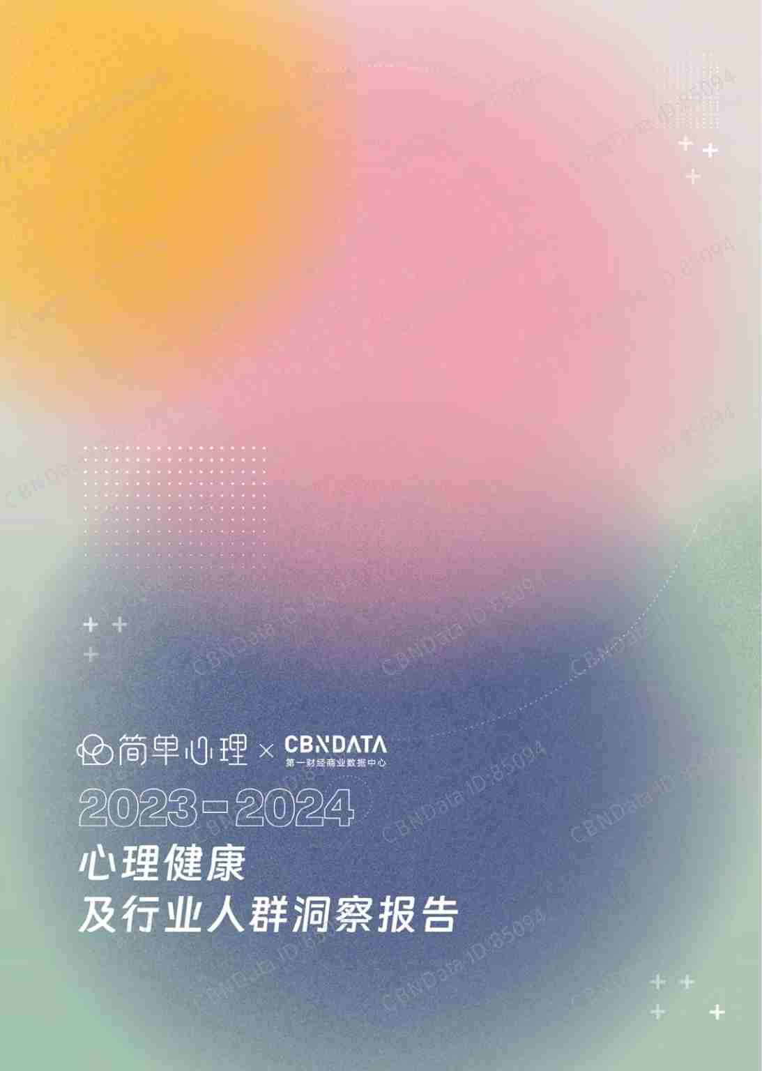 简单心理 CBNData  -2023-2024 心理健康及行业人群洞察报告.pdf-0-预览