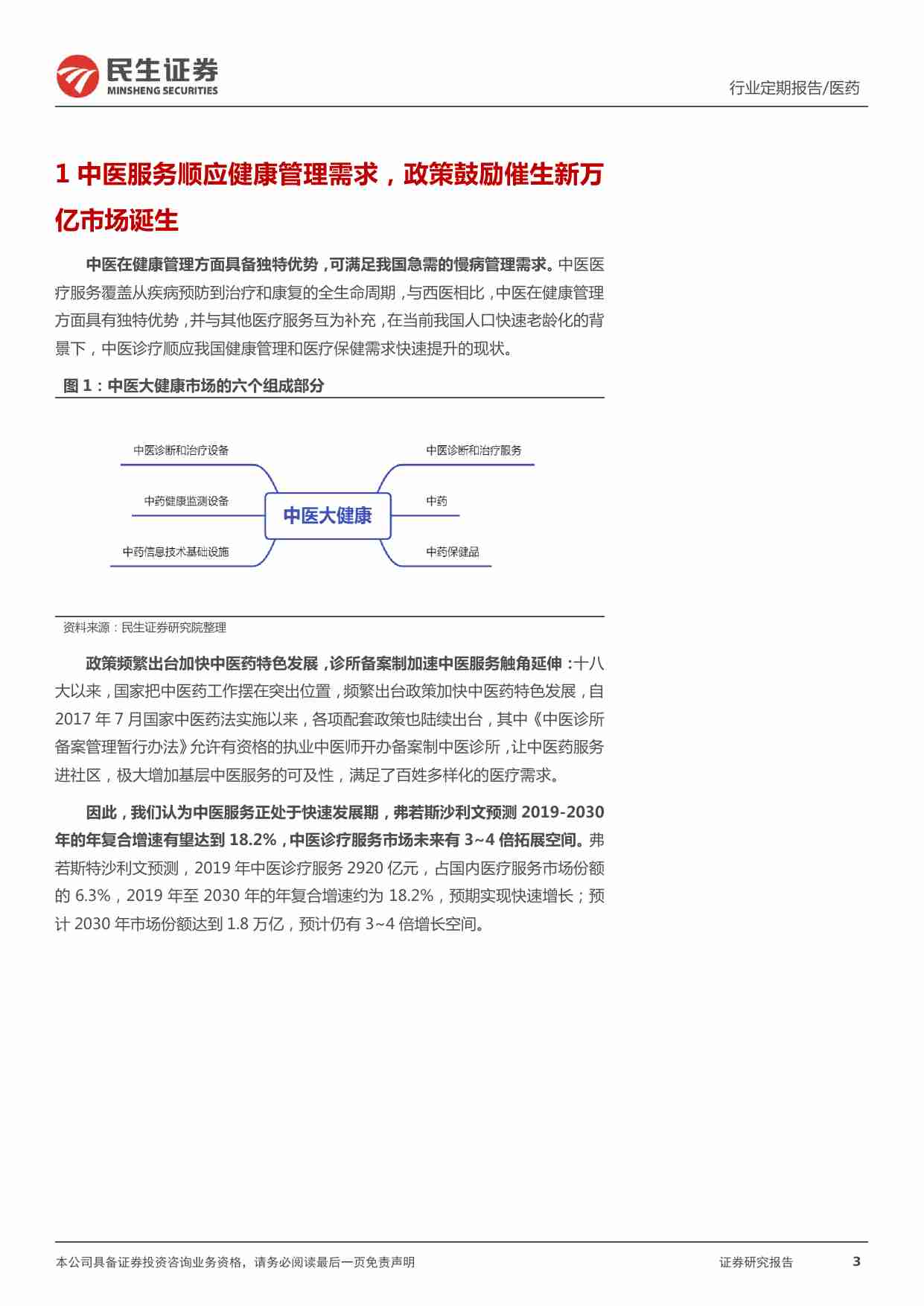 医药行业一周一席谈：中医药系列研究三：中医连锁医疗服务全面崛起 20220206 -民生证券.pdf-2-预览
