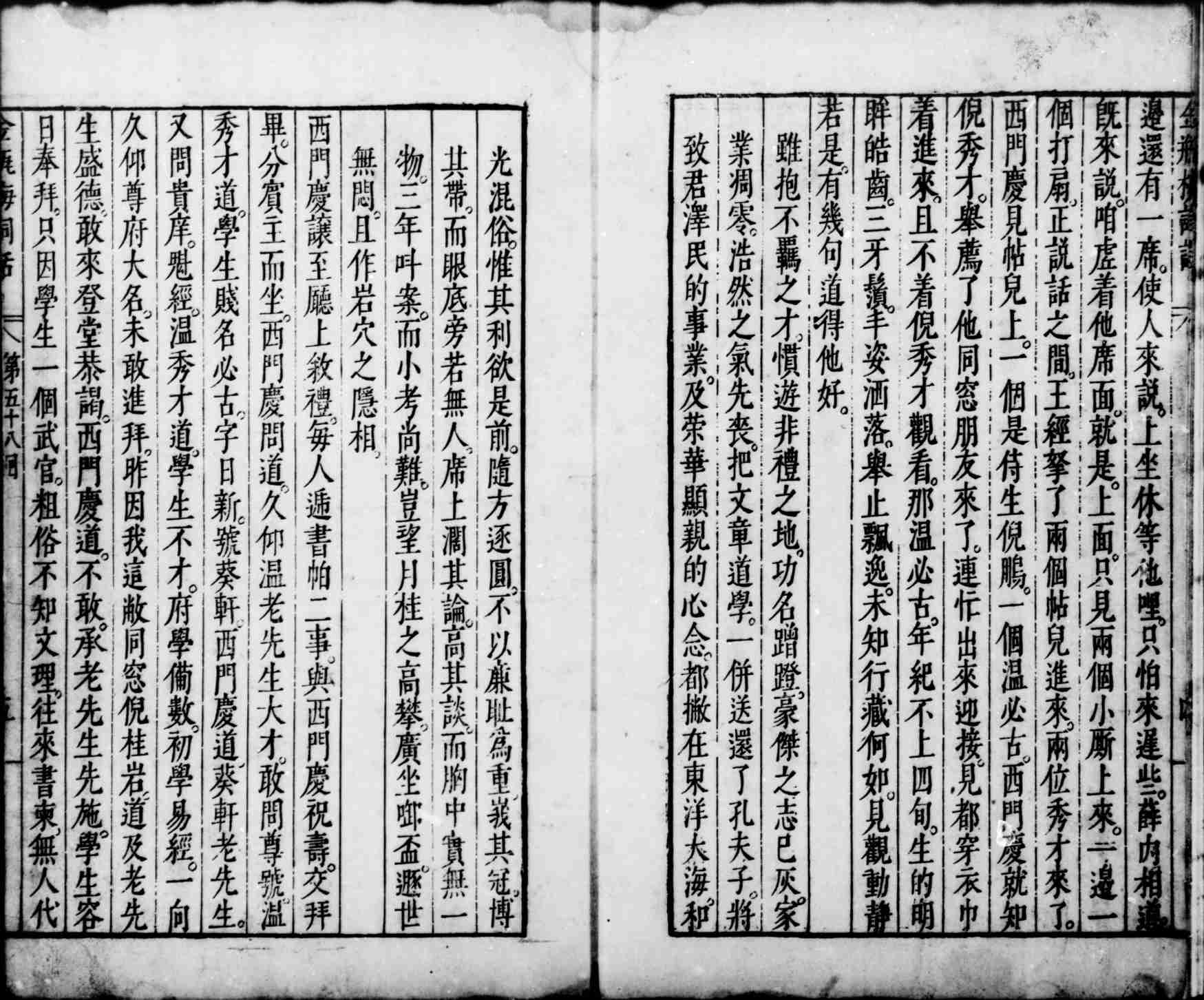 新刻金瓶梅词话.第58回至100回.总一百回.明.兰陵笑笑生撰.明万历四十五年刊本.灰度胶片.pdf-4-预览