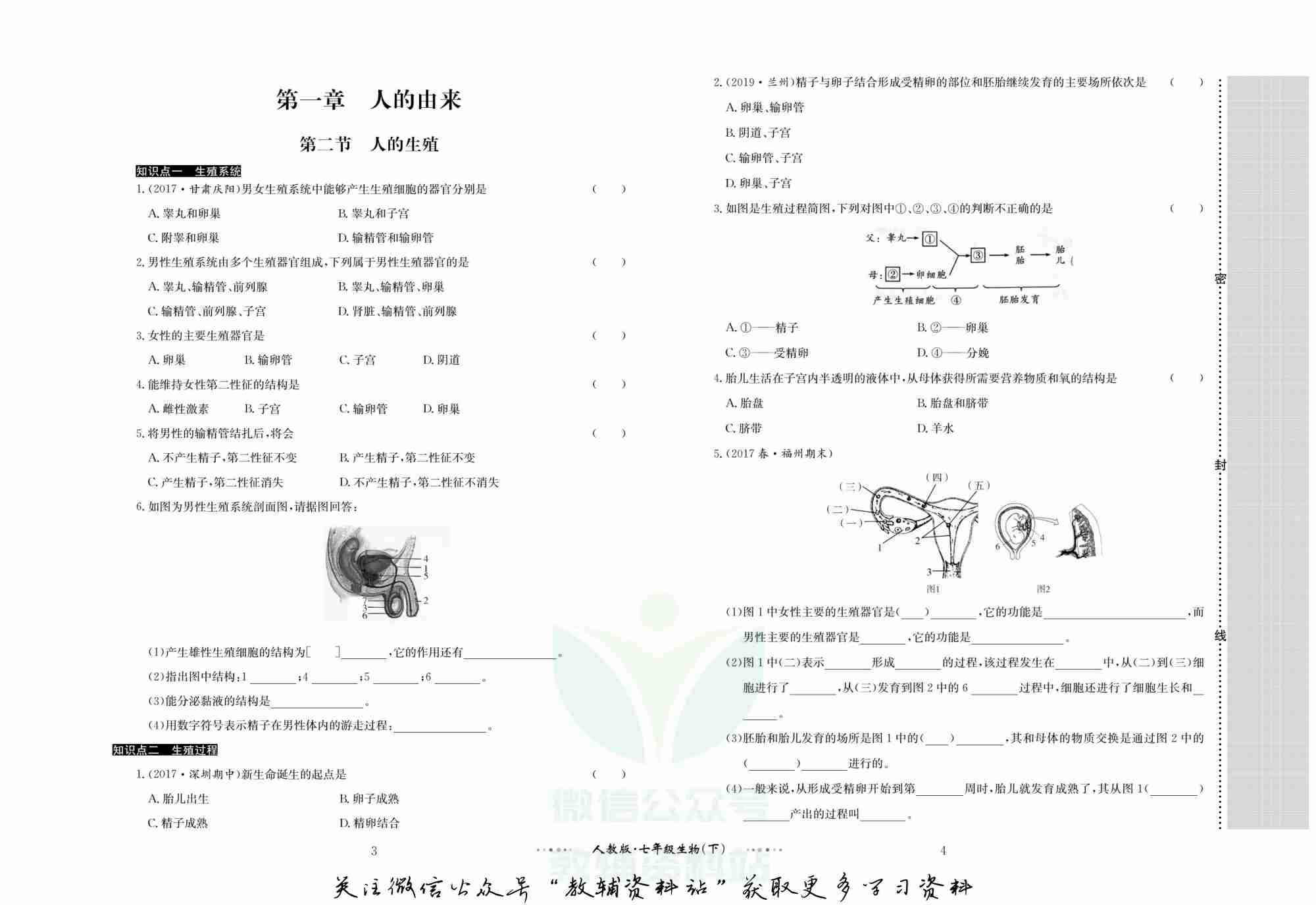 黄冈名师金考卷七年级下册生物人教版.pdf-2-预览