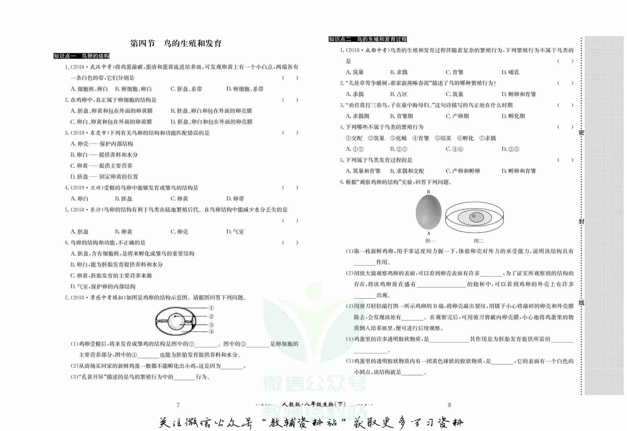 黄冈名师金考卷八年级下册生物人教版.pdf-4-预览