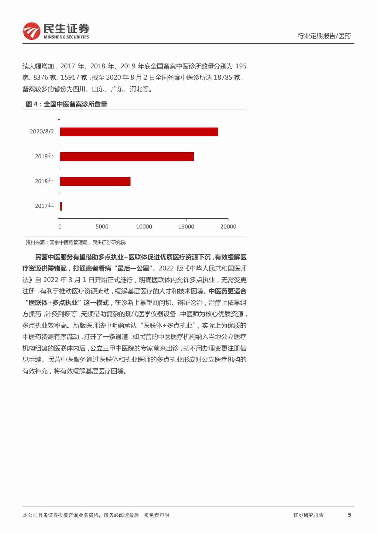 医药行业一周一席谈：中医药系列研究三：中医连锁医疗服务全面崛起 20220206 -民生证券.pdf-4-预览