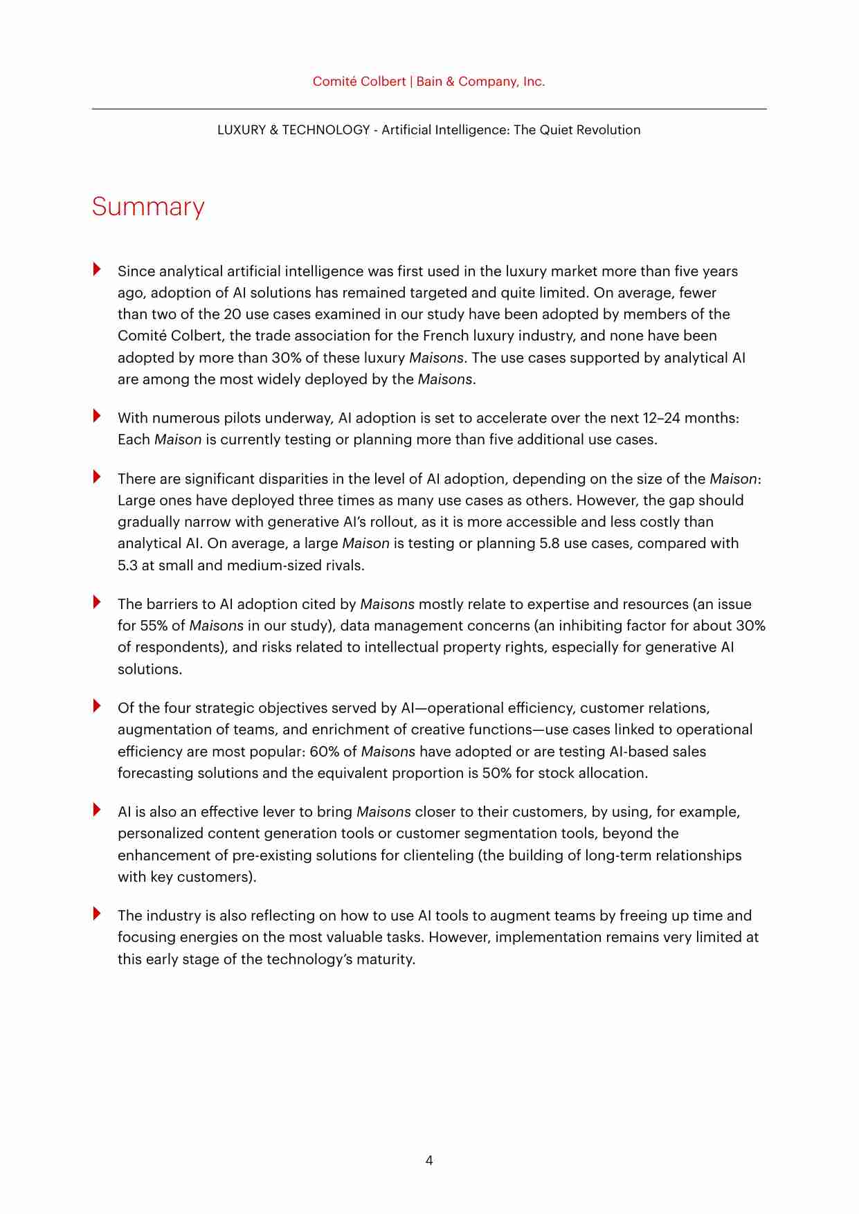 贝恩公司：2024奢侈品与科技：人工智能的静默革命研究报告 Artificial Intelligence The Quiet Revolution.pdf-3-预览