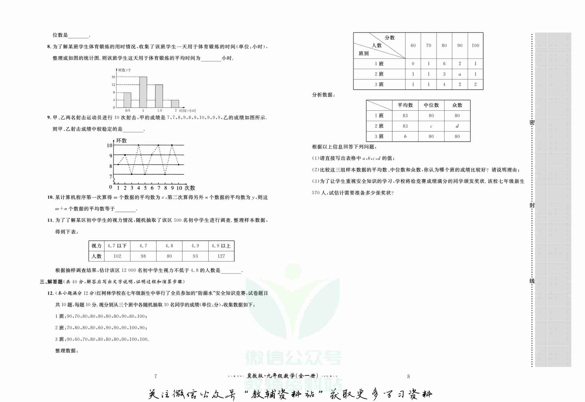 黄冈名师金考卷九年级全册数学冀教版.pdf-4-预览