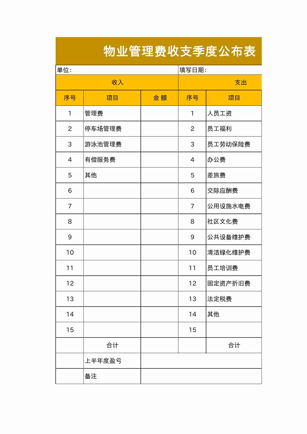 31 物业管理费收支季度公布表.xls-0-预览