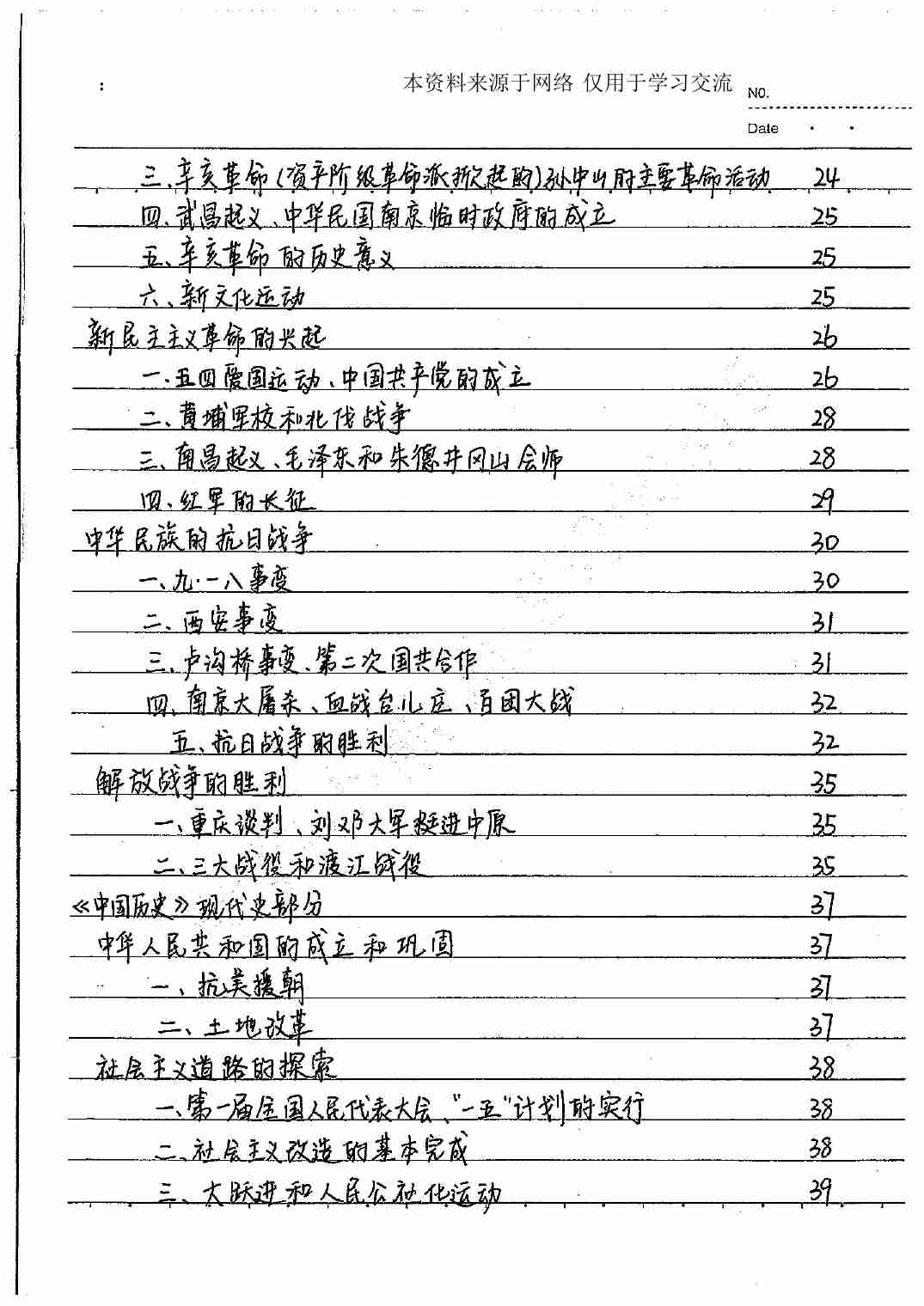 初中历史状元笔记手写版.pdf-2-预览