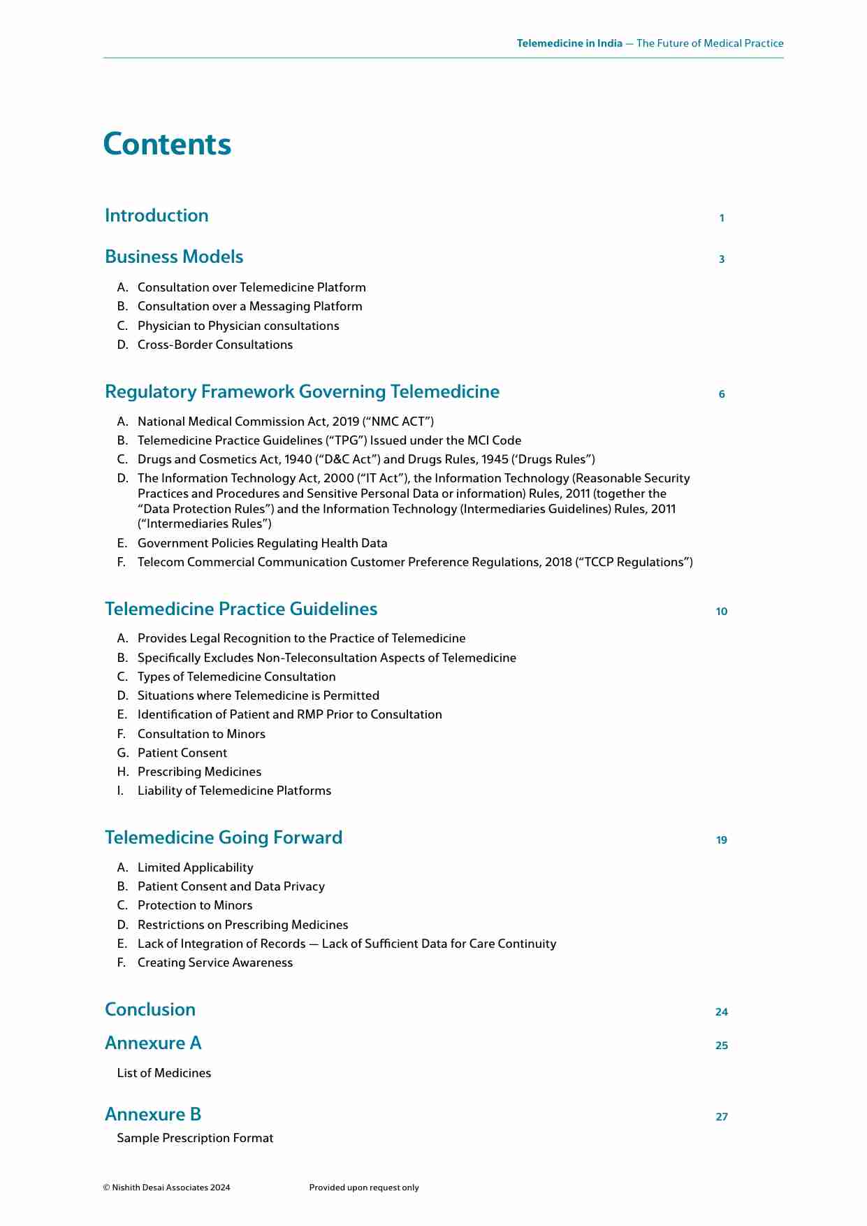 NishithDesai-印度的远程医疗-医学实践的未来 Telemedicine in India The Future of Medical Practice 2024.pdf-4-预览