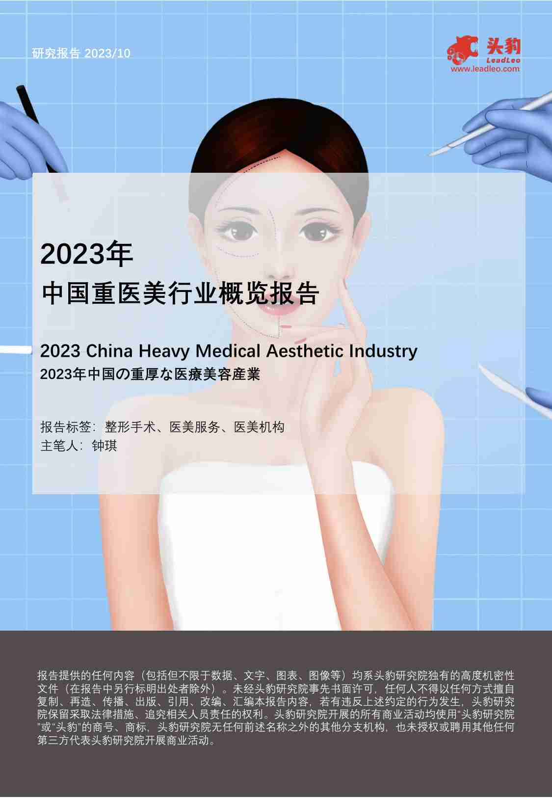 2023年中国重医美行业概览报告 -头豹.pdf-0-预览