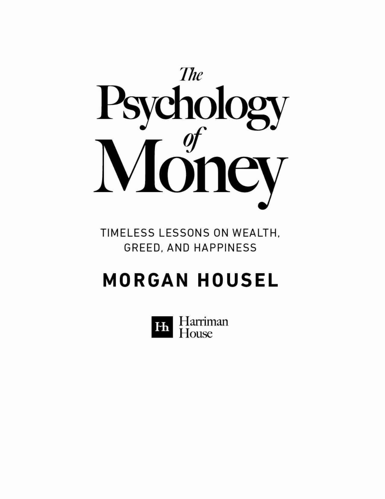 金钱心理学-The Psychology of Money (Morgan Housel).pdf-1-预览