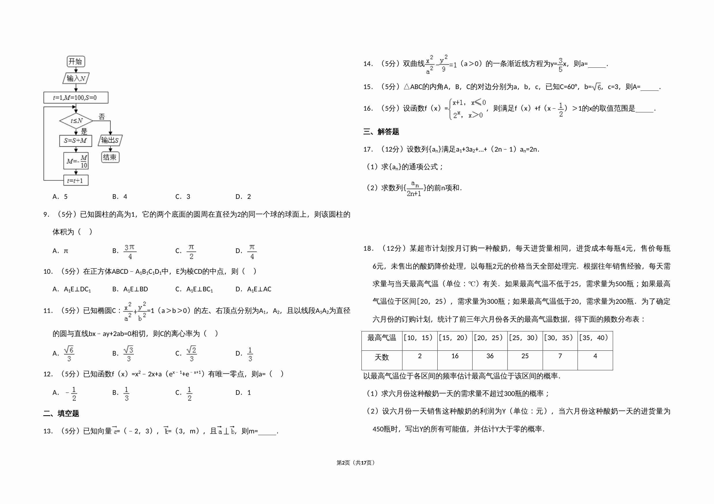 2017年全国统一高考数学试卷（文科）（新课标ⅲ）（含解析版）.doc-1-预览
