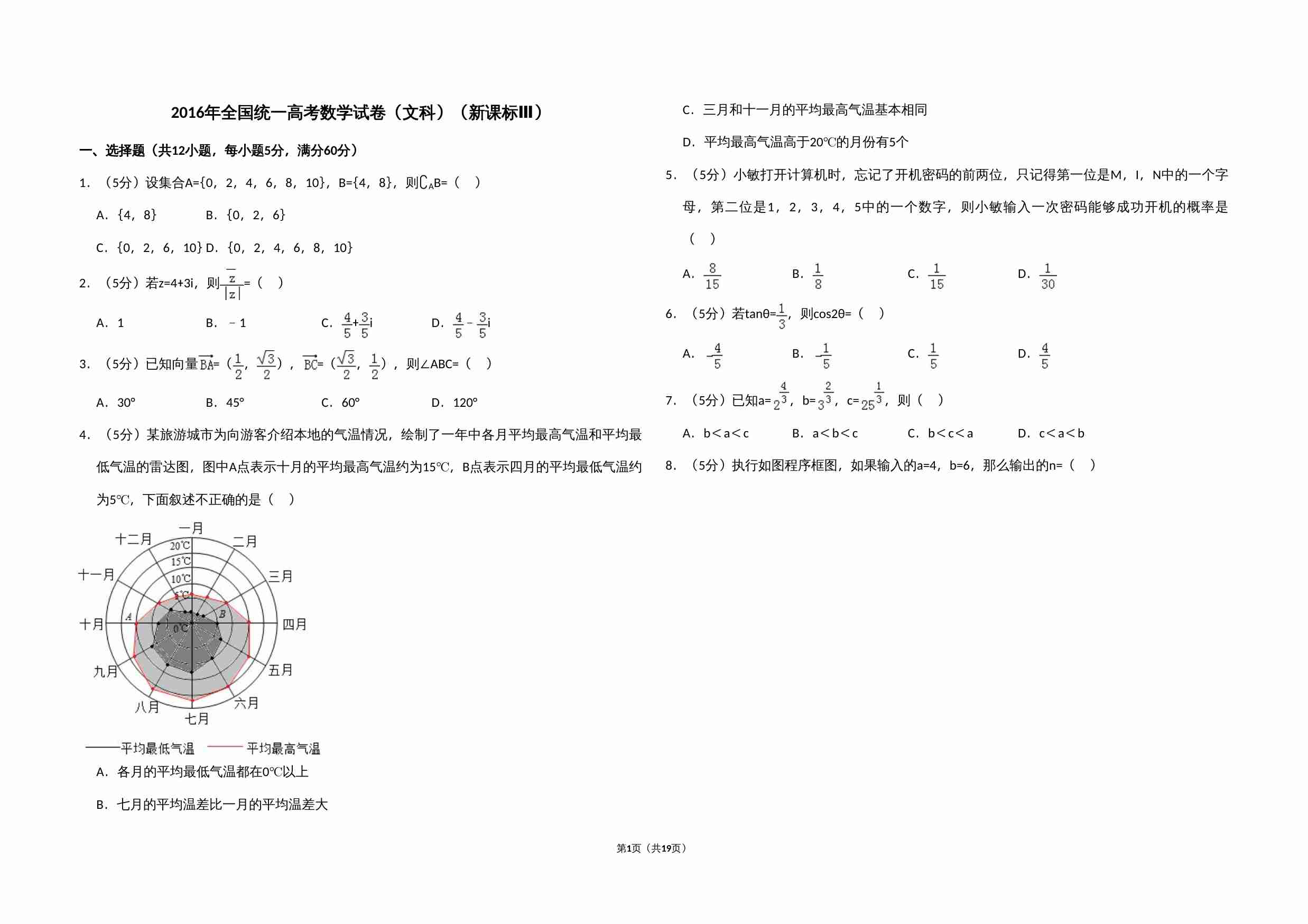 2016年全国统一高考数学试卷（文科）（新课标ⅲ）（含解析版）.doc-0-预览
