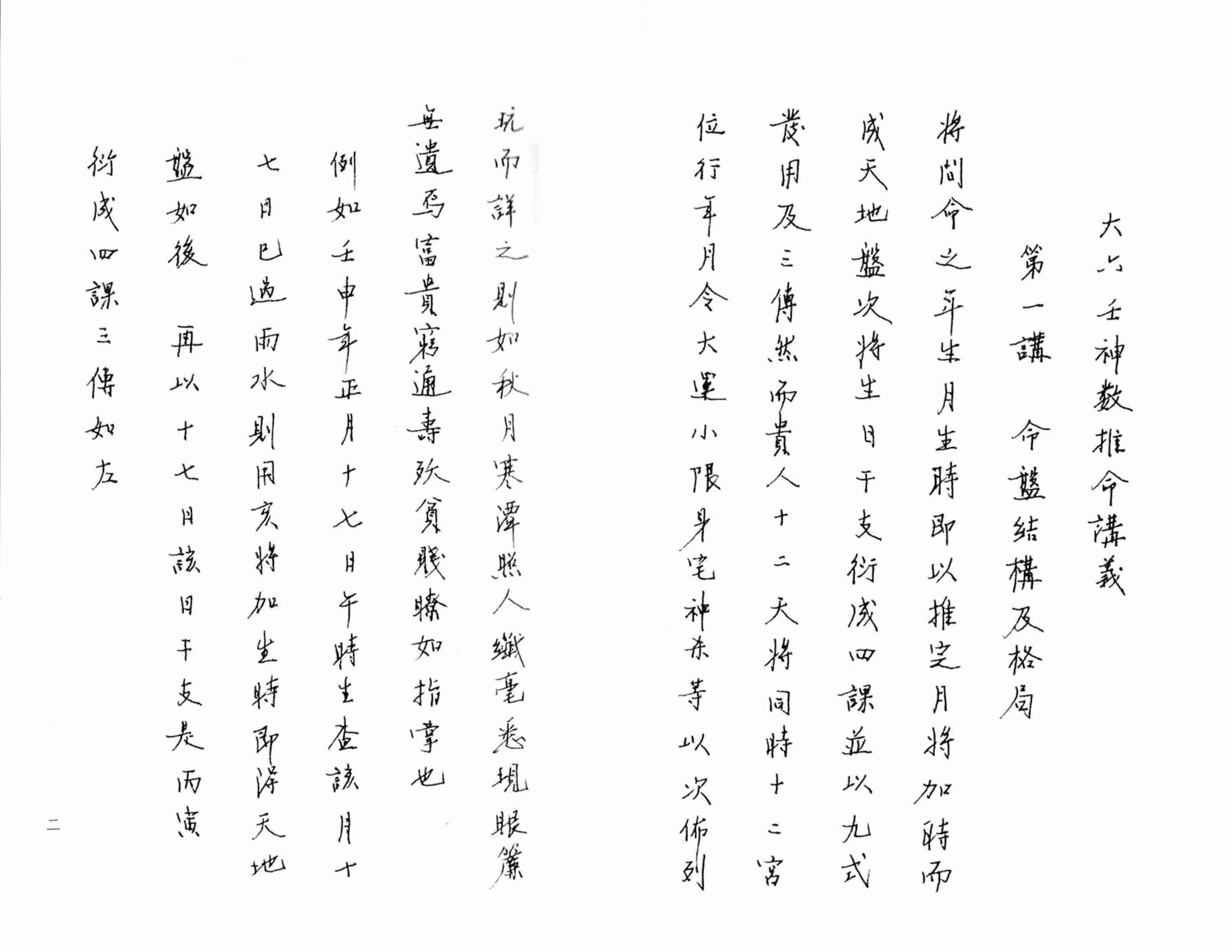 大六壬推命學-手抄本-八六居士-大六壬-2008.pdf-2-预览