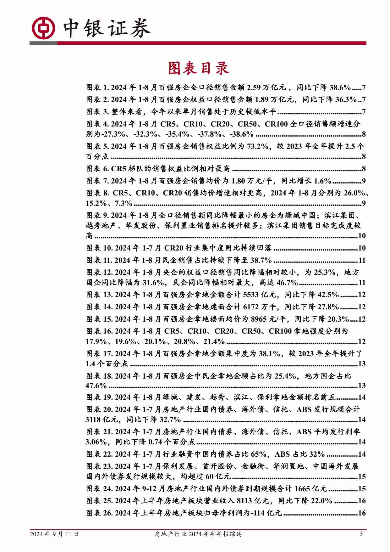 房地产行业2024年半年报综述：行业整体亏损，利润率与现金流走弱；房企销售和投融资均持续缩量.pdf-2-预览