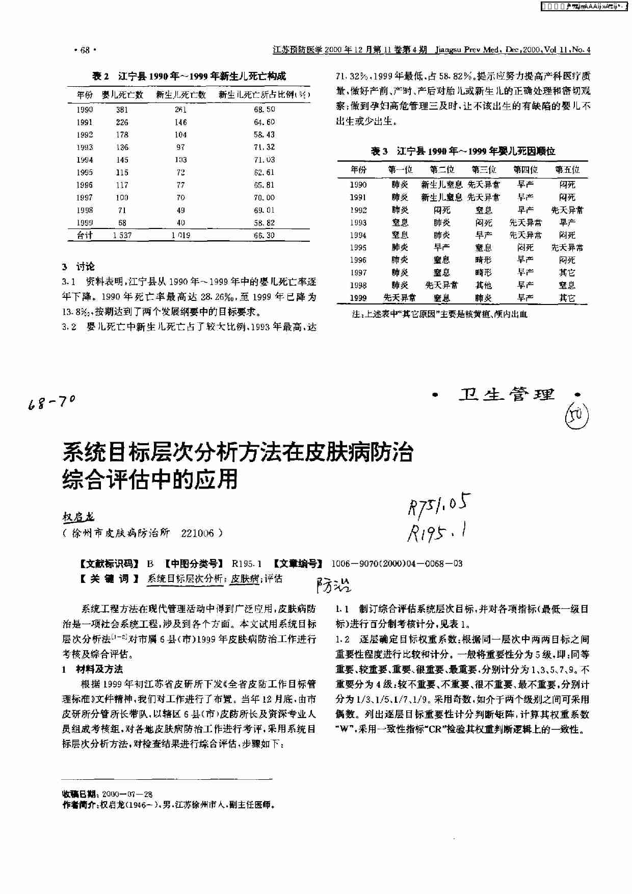 系统目标层次分析方法在皮肤病防治综合评估中的应用.PDF-0-预览
